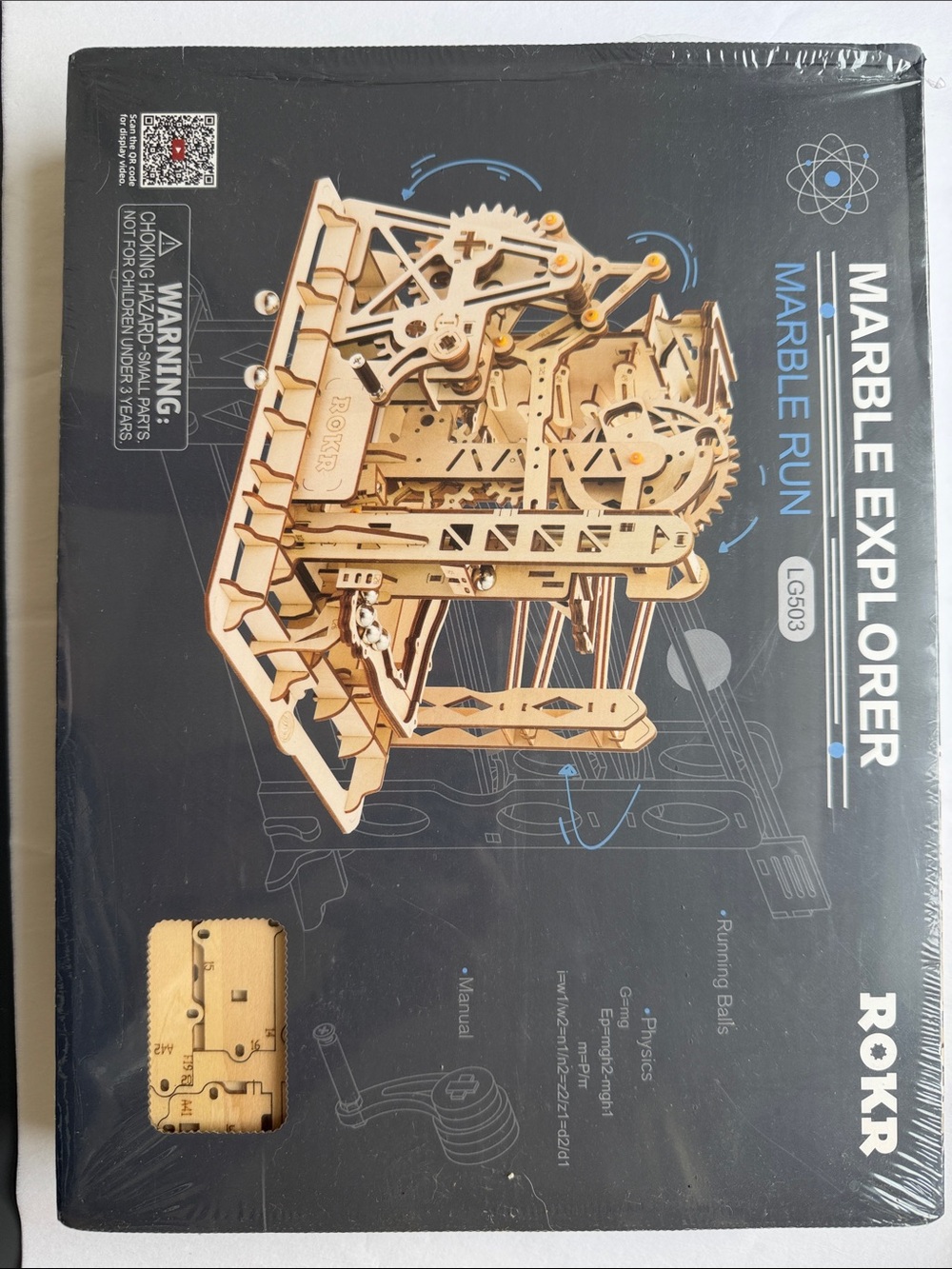 Marble Explorer Wooden Marble Run Building Kit - Natural Wood Finish